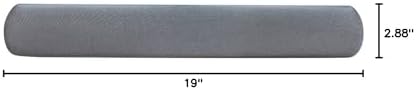 Compucessory 23716 Gel Keyboard Wrist Rest Pad, 19-Inch x2-7/8-Inch x3/4-Inch, Gray