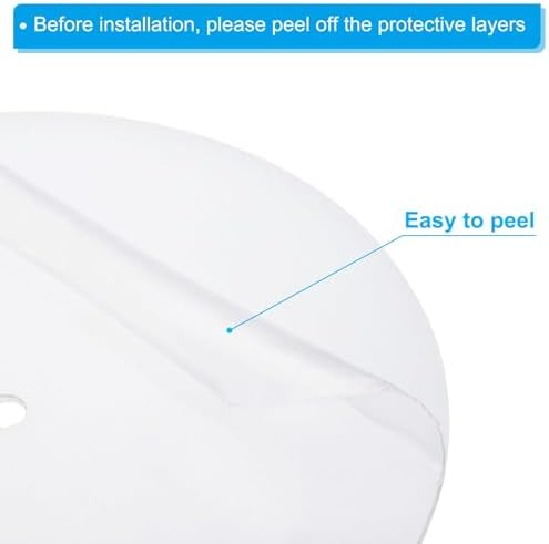 PATIKIL Lampshade Diffuser, 8" Diameter with 3/8" Center Hole Round Diffuser for Drum Lampshades Pendants Light Fits 8.5-10" Openings, Frosted White