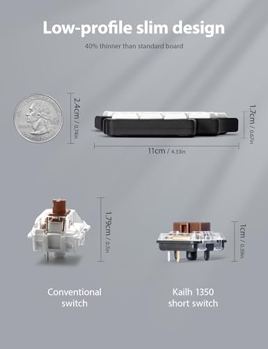 YIVU Unibody Split Mechanical Keyboard, 36 Keys Ortholinear Ergonomic 40% Layout, Hot Swappable Programmable Wired Gaming Keyboard with QMK/VIAL Support, for Mac/Windows/Linux, DIY Custom Coder Keypad