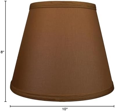 FenchelShades.com Lampshade 6" Top Diameter x 10" Bottom Diameter x 8" Slant Height 6x10x8" with Spider Attachment Diameter 0.4 Inch for Lamps with a Harp (Earth)