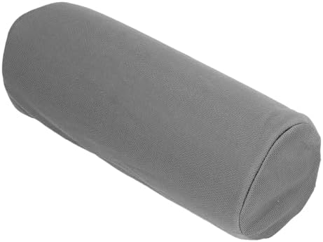 Lumbar Roller Cushion, Memory Foam Back Support with Adjustable Strap, Gray, for Beds and Office Chairs