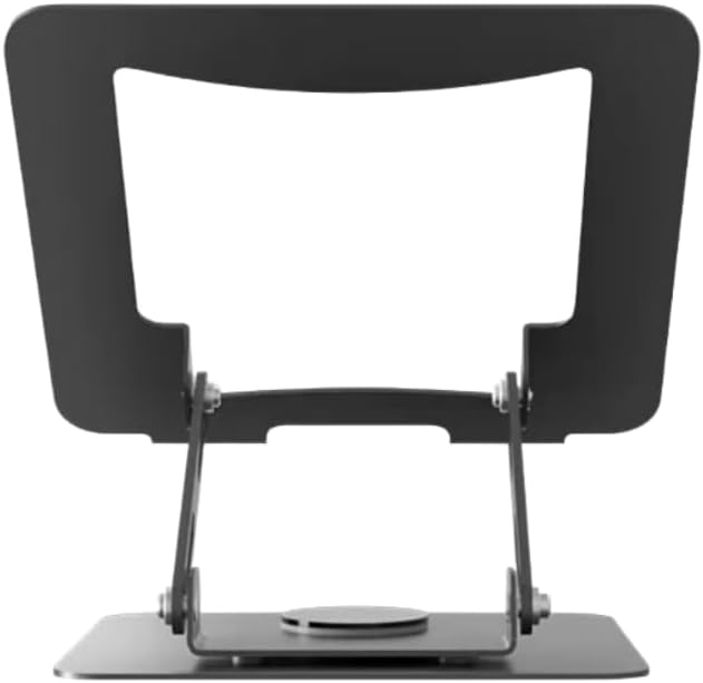 Adjustable Laptop Stand for Desk, Foldable Aluminum Laptop Riser with 360° Rotating Base, Ergonomic Ventilated Computer Stand, Height Adjustable Holder Compatible with MacBook, Dell, HP, Lenovo
