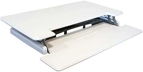 Victor High Rise 32.5-Inch Sit to Stand Desk Converter, White