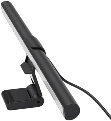 PUSOKEI Monitor Light Bar with 3 Color Temperatures Eye Care Screen Lamp with Memory Dimming, Asymmetric Lighting Design USB Powered Desk Lamp for Computer Monitor Home Office