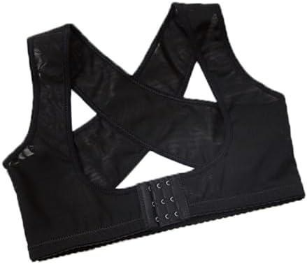 Women Back Posture Corrector Brace Adjustable Nylon Spandex Black