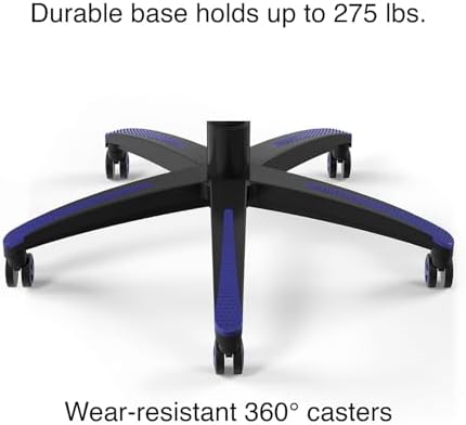 STAPLES Emerge Vartan Gaming Chair, Adjustable Height, Swivel, Blue