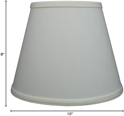 FenchelShades.com Lampshade 6" Top Diameter x 10" Bottom Diameter x 8" Slant Height 6x10x8" with Spider Attachment Diameter 0.4 Inch for Lamps with a Harp (Linen Cream)