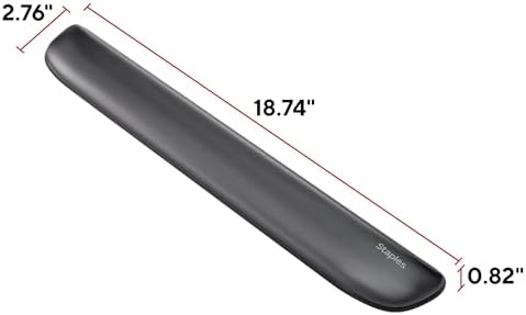 Staples TECH Gel Keyboard Wrist Rest, Non-Slip, Black Crystal