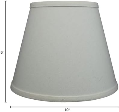 FenchelShades.com Lampshade 6" Top Diameter x 10" Bottom Diameter x 8" Slant Height 6x10x8" with Spider Attachment Diameter 0.4 Inch for Lamps with a Harp (Linen Beige Homespun)