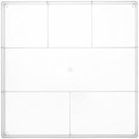 Whitmor Clear 6-Section Drawer Organizer | For Makeup & Accessories | Sturdy Resin | 11.9 x 11.9 x 1.7 Inches | Pack of 6