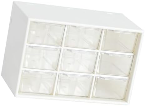 9 Drawer Desk Organizer with Cover, Space Saving Visible Storage