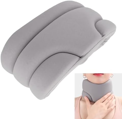 Neck Brace for Neck Pain and Support, Soft Neck Support Brace for Sleeping, Adjustable Cervical Collar Keep Vertebrae Stable and Aligned, Relief of Cervical Spine Pressure (Gray)