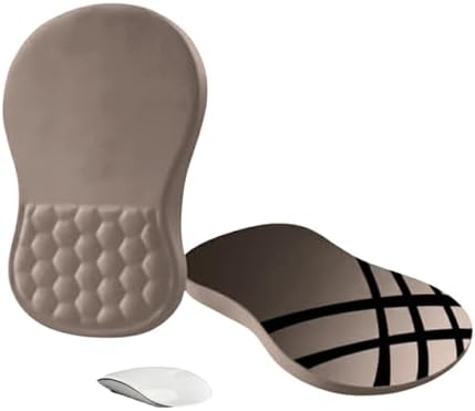 Ergonomic Mouse Pad with Wrist Support, Memory Foam Wrist Rest for Carpal Tunnel & Wrist Pain Relief, Non-Slip Rubber Base, Comfortable Gaming Mousepad for Computer, Laptop, Office & Home