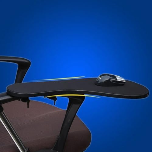 XL Size Chair Arm Rest Mouse Pad Chair Arm Clamping Wrist Support 480 * 230mm Elbow Rest with Non-Slip Mouse Mat OK020