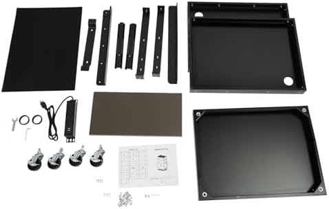 4 Tier Mobile AV Cart with with Pull-Out Keyboard Tray for Office