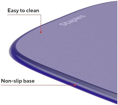 Staples TECH Gel Mouse Pad and Wrist Rest Combo, Purple Crystal