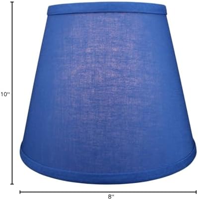 FenchelShades.com Lampshade 6" Top Diameter x 10" Bottom Diameter x 8" Slant Height 6x10x8" with Spider Attachment Diameter 0.4 Inch for Lamps with a Harp (Prussian)