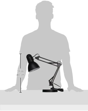 Boston Harbor TL-WK-134E-BK-3L Architect Swing Arm Desk Lamp, 17.3" x 15.9" x 13", Black