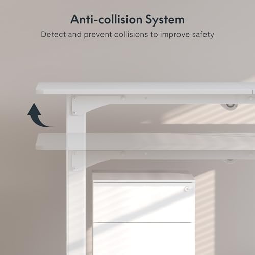 SANODESK 4-Leg 55''x28'' Large Electric Height Adjustable Standing Desk