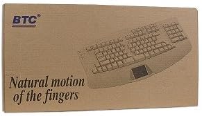 BTC 8140M 109-Key PS/2 & Serial Natural Ergonomic Keyboard w/Touchpad (Beige)