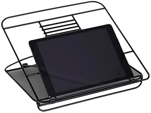 Safco 2161BL Onyx Mesh Adjustable Ventilated Tabletop Laptop Stand, Ergonomic Lift Stand' Black
