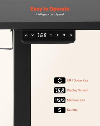 VEVOR L Shaped Standing Desk with Wheels, 63 x 55 inch 3-Level Height Adjustable Electric Corner Standing Desk with Power Outlet, Heavy Duty Carbon Steel Sit Stand Computer Table, Easy to Assemble