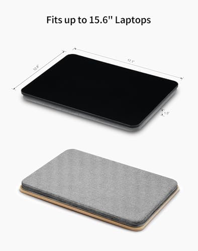 ZEAPTAC Portable Lap Laptop Desk with Pillow Cushion, Fits up to 15.6 inch Laptop, Lap Stand for Bed & Couch & Carpet, Book Tablet/Drawing Board/Computer Laptop Stand - Black
