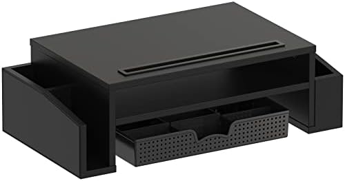 Simple Houseware Desk Monitor Stand Riser w/ Adjustable Tray, Black
