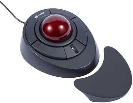 Wired Ergonomic Trackball Mouse, Programmable Roller Ball Mice, Tilt Scroll