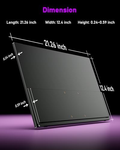 Yodoit Portable Monitor for Laptop 23.8" 4K UHD Travel Gaming Monitor Screen IPS Display with USB Type C Port and Built-in Speakers Compatible with PC, Xbox Black