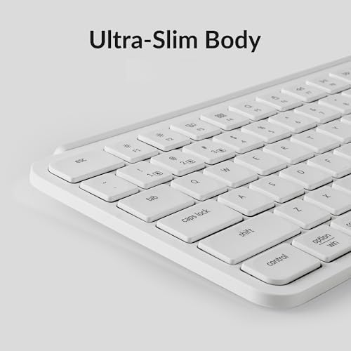 Keychron B6 Pro Ultra-Slim Full-Size Wireless Keyboard - Ivory White