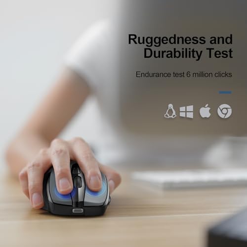 TECKNET Wireless Mouse Rechargeable, 2.4G Computer Mice with USB-A Receiver