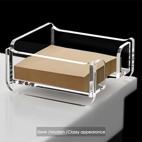 YUXUN Stackable Clear Acrylic Sticky Note Holder