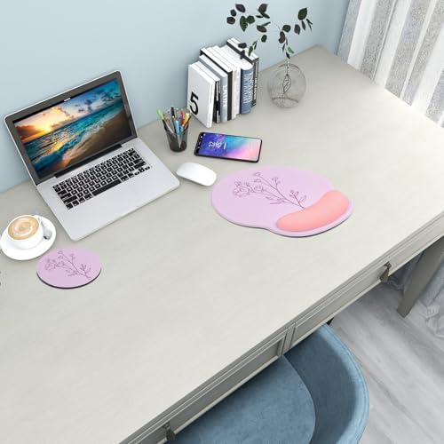 Ergonomic Mouse Pad with Wrist Rest Support,Gel Mouse Pads for Desk