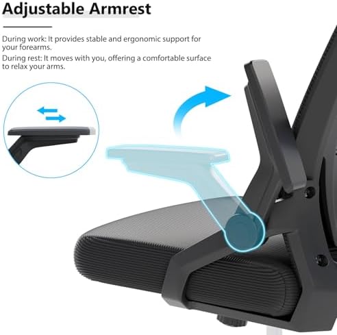 OS MOTOR Ergonomic High-Back Mesh Office Chair with Headrest