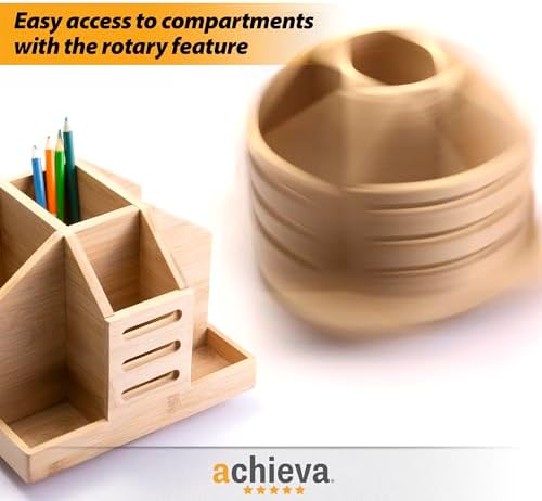 Achieva Bamboo Rotary Organizer (71007)