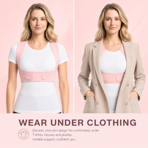 Back Brace Posture Corrector for Women - Upper Back Under Clothes Invisible