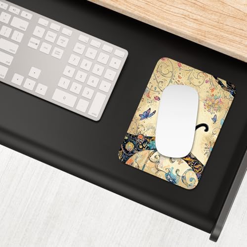 Small Mouse Pad, Mini Mouse Pad 6 x 8 Inch, Thick Rubber Waterproof Mouse Mat, Cute Mousepad for Women Men Wireless Mouse Laptops Home Office, Cat on Branch