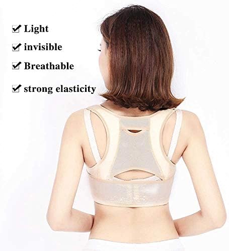 Invisible Back Brace Posture Corrector Adjustable Shoulder Support Extension Belt for Women(Small-S)