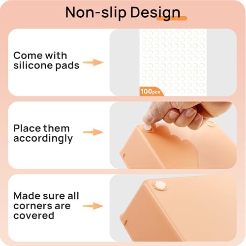 Vtopmart 25 Pack Plastic Drawer Organizers with Non-slip Rubber Pads