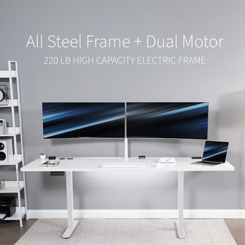 VIVO White 83 x 30 in Standing Desk, DESK-KIT-E2W84-30W