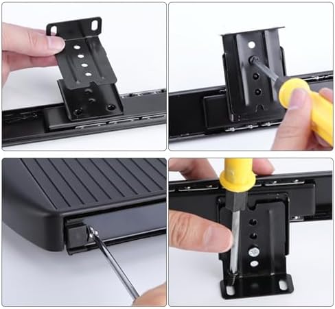 Keyboard Tray Under Desk Slide, Portable ABS Ergonomic Sliding Keyboard Under Desk Pull Out Tray for Office and Home