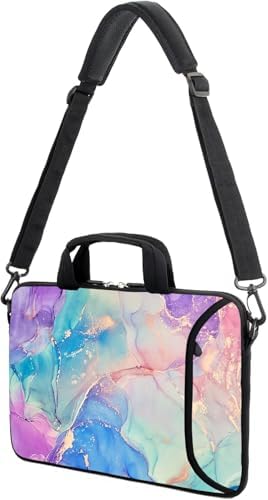 15" laptop sleeve laptop bag chromebook case adjustable shoulder strap with handle accessory pocket for men women (RYD-15-10)