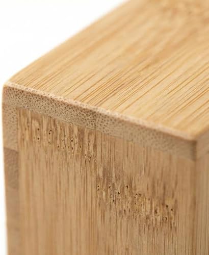 Bamboo Drawer Organizer with Removable Dividers, Fits Kitchens, Bathrooms, Desk, Utensil, Makeup (Natural, S)