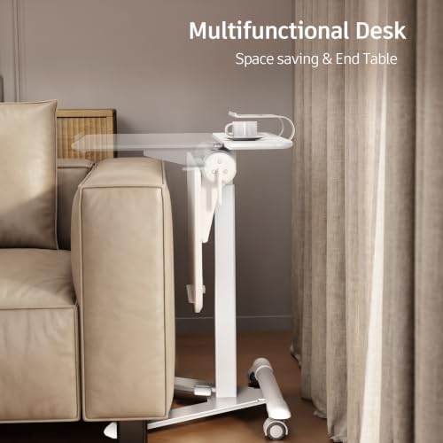 ROMOON Portable Standing Desk with Wheels, Height Adjustable Mobile Desk
