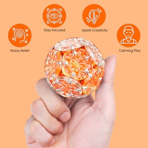 Magnetic Fidget Sphere, Adult Fidget Toy for Focus & Stress Relief