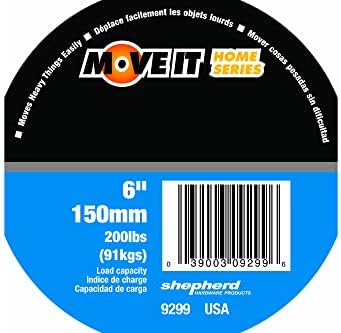 Shepherd Hardware Move-It 9299 6-Inch Steel Tri-Dolly, 200-lb Load Capacity, Black (Pack of 2)