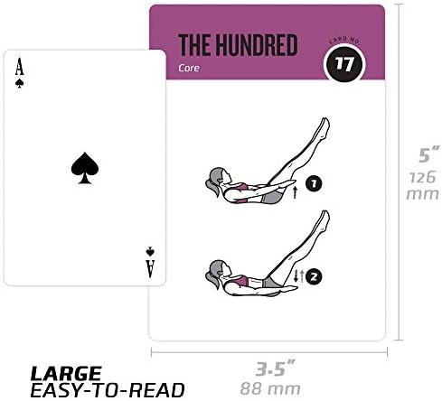 NewMe Fitness Pilates Workout Cards, Fitness Deck for Women and Men