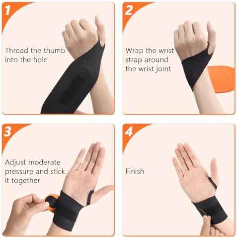Wrist Brace for Carpal Tunnel Relief, Ultra-Thin Wrist Wraps Ice Compression for TFCC Tear, Repetitive Wrist Sprain, Tendonitis, Ulnar Wrist Night Support One Size Fits for Left & Right Hand