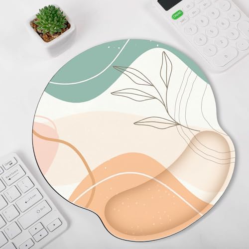 KONVINIT Ergonomic Mouse Pad with Wrist Rest, Small Mousepad with Non-Slip Rubber Base and Smooth Surface, Blue Mouse Pads for Desk, Office Desk Accessories